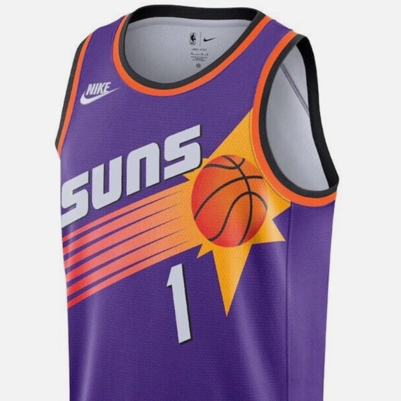 -New W/ Tags! Youth’s Nike Devin Booker Purple Phoenix Suns Jersey Size Large - Picture 1 of 7
